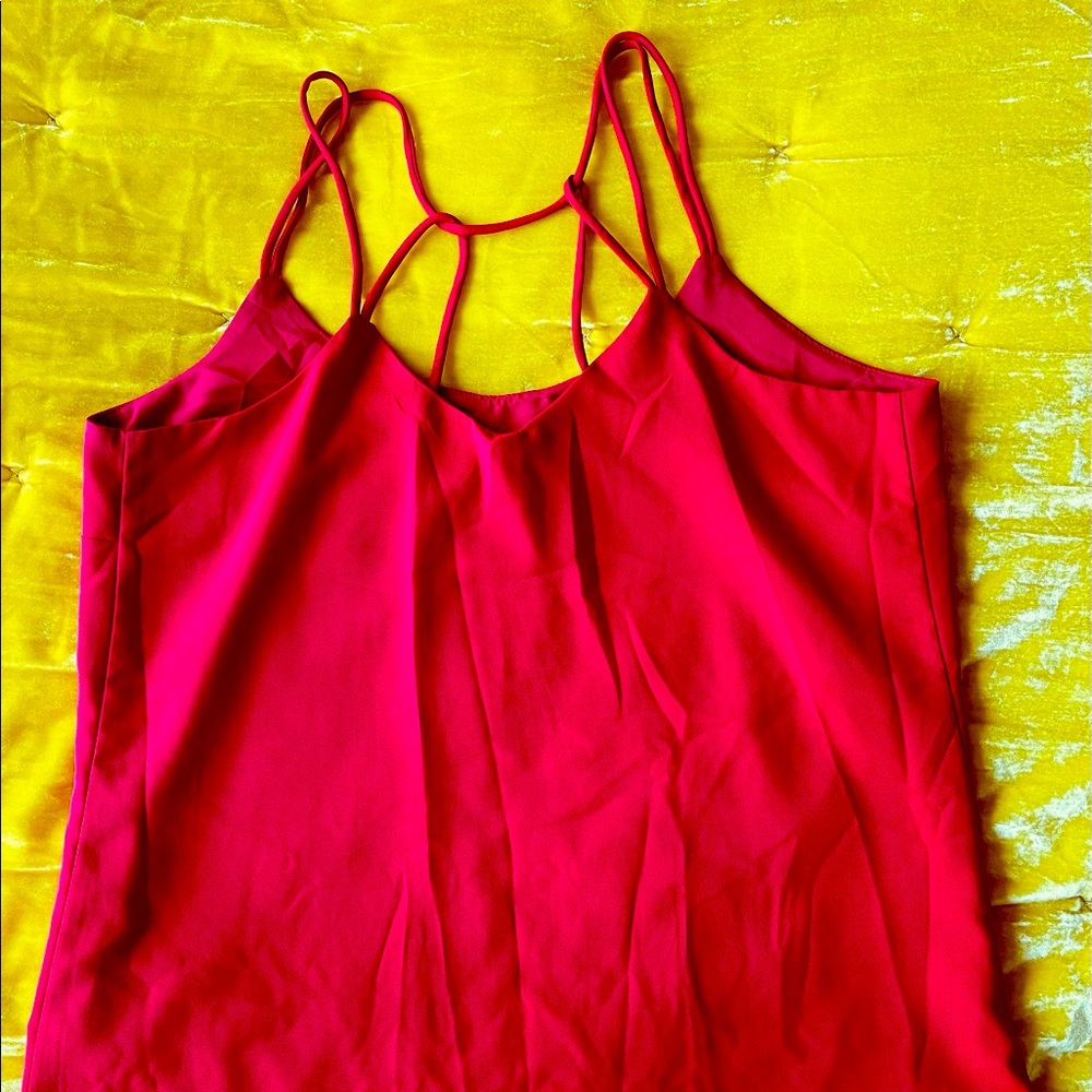 Limited strap tank top- Red